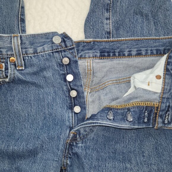 Levi's 501 Button Fly Jeans 33/30 - Picture 3 of 9